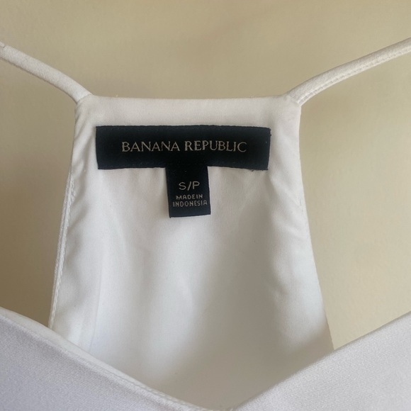 BANANA REPUBLIC White Office Tank Top Blouse - Picture 3 of 4